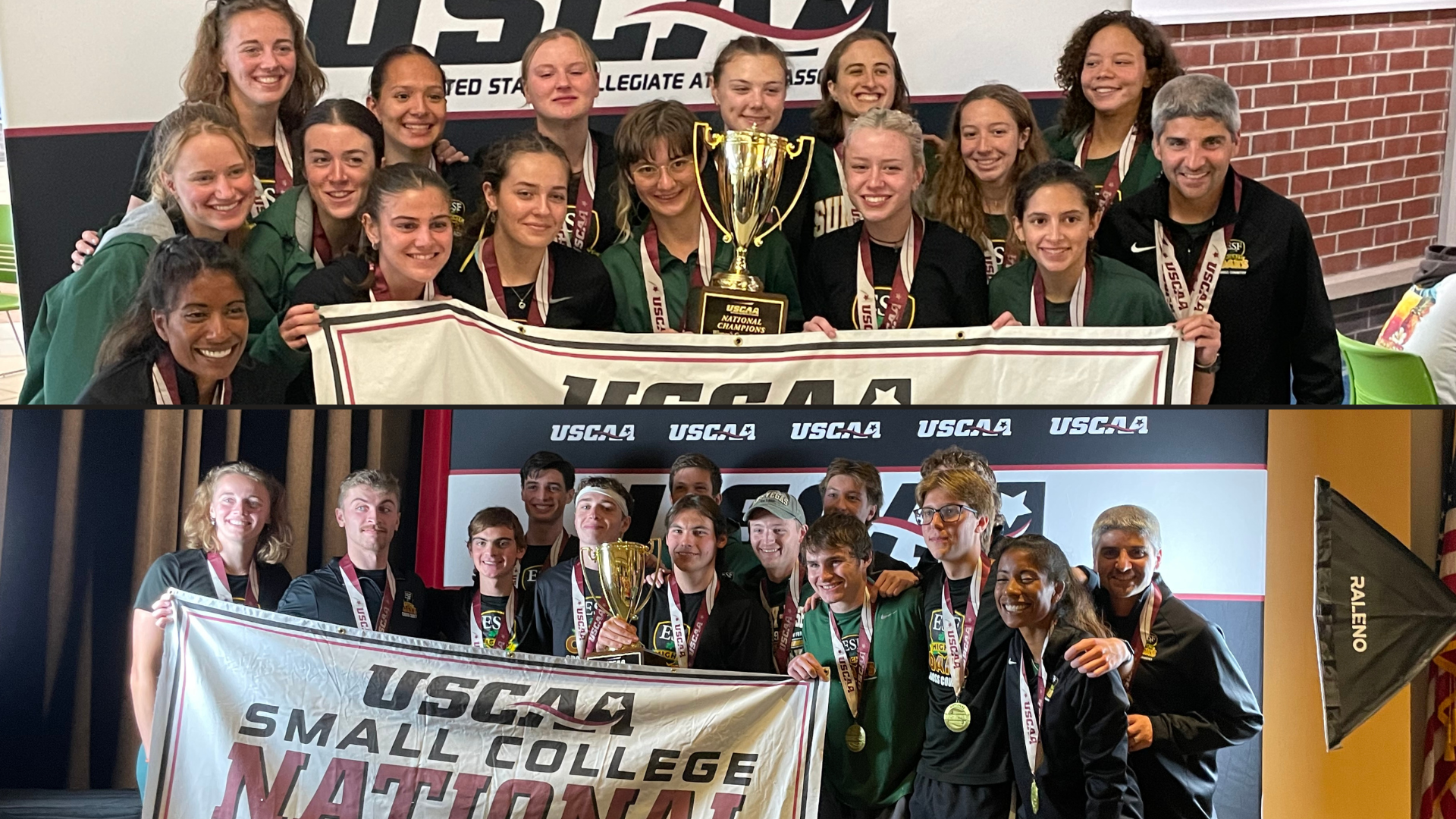 mens and womens cross country uscaa national champions